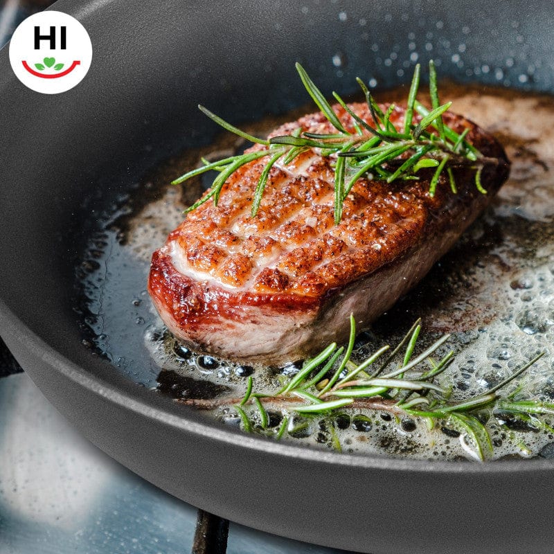 steak in amador profi pfanne und bratpfanne