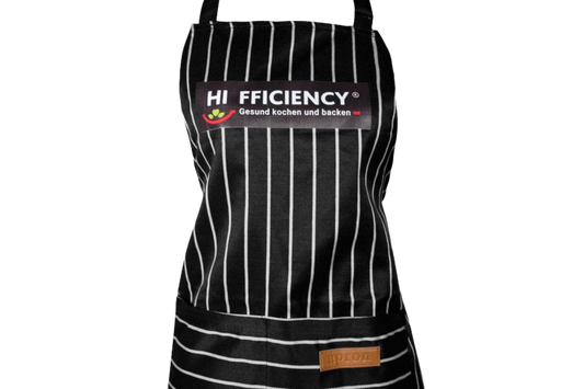 Kochschürze schwarz-weiß