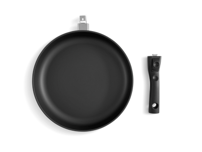 HIFFICIENCY® Pfannen 28 cm / Flach (4cm) / Kunststoff (Abnehmbar) Guss Pfanne Pfannen Online Shop