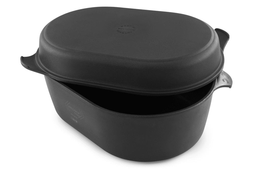 HIFFICIENCY® Bräter nicht induktionsfähig Professional Bräter mit Grilldeckel 2-teilig Produkt des Monats Pfannen Online Shop