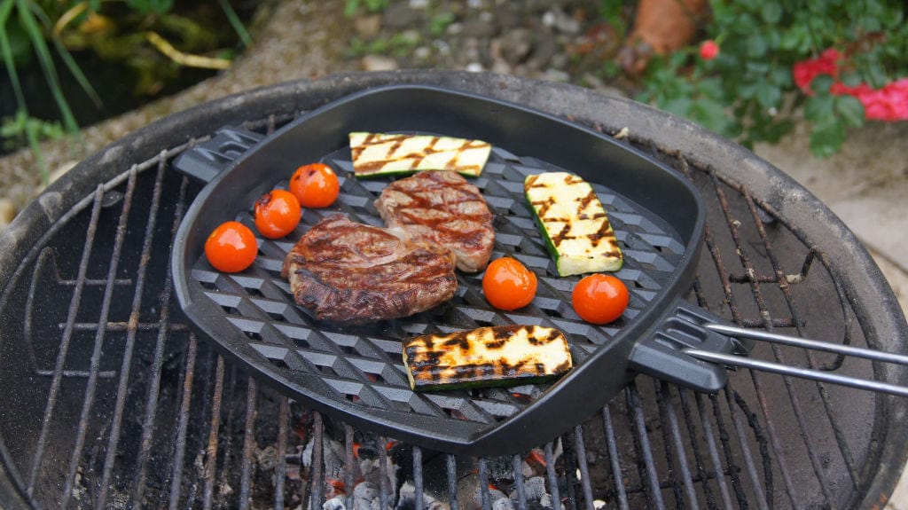 HIFFICIENCY® Grillpfannen & -aufsätze Multispeed® Grillrostpfanne und X-Cook Behälter Set Pfannen Online Shop