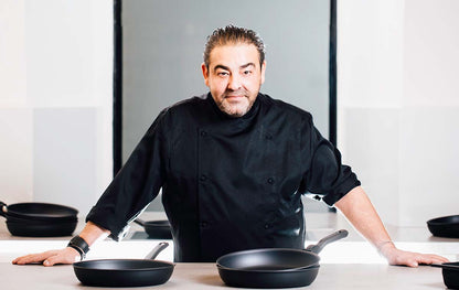 juan amador mit amador profi pfanne und bratpfanne