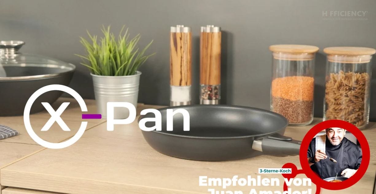 HIFFICIENCY® Stiel- & Bratpfannen X-PAN® Pfanne und Kochbuch "Genuss ohne Reue" Set Pfannen Online Shop